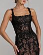 Mac Duggal 79472 Sleeveless Black Mermaid Lace Dress