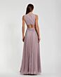 Mac Duggal 49938 Cutout A-Line Rosette Pleated Chiffon Dress
