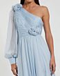 Mac Duggal 56070 Sheer Sleeve One-Shoulder A-Line Dress