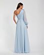 Mac Duggal 56070 Sheer Sleeve One-Shoulder A-Line Dress
