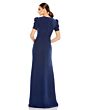 Ieena for Mac Duggal 2630 Front Cutouts Short Sleeve Dress