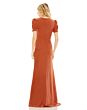 Ieena for Mac Duggal 2630 Front Cutouts Short Sleeve Dress
