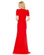 Ieena for Mac Duggal 2630 Front Cutouts Short Sleeve Dress