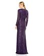 Ieena for Mac Duggal 26490 Ruched Waist High Slit Dress