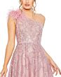 Mac Duggal 20389 Feather Shoulder Embroidered Dress