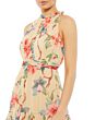 Ieena for Mac Duggal 70203 High Neck Floral Print Dress