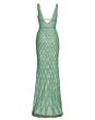 Mac Duggal 5669 Double Belt Plunging Neck Dress