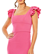 Ieena for Mac Duggal 27109 Square Neckline Ruffle Sleeve Dress