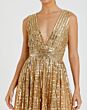 Mac Duggal 10982 Plunging Neck Sequin Dress