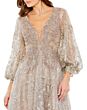 Mac Duggal 20391 Bishop Sleeve Plunging Neck Dress