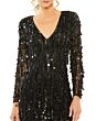 Mac Duggal 93850 Long Sleeve Paillettes Dress
