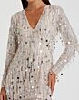 Mac Duggal 93850 Long Sleeve Paillettes Dress