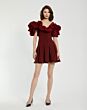 Mac Duggal 21025 Pleated Skirt Cold-Shoulder Dress