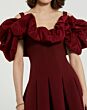 Mac Duggal 21025 Pleated Skirt Cold-Shoulder Dress