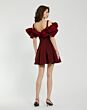 Mac Duggal 21025 Pleated Skirt Cold-Shoulder Dress
