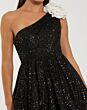Mac Duggal 56179 Asymmetric Neck A-Line Sequin Dress