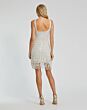 Mac Duggal 94049 Square Neckline Beaded Fringe Hemline Dress