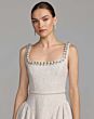 Mac Duggal 21544 Ivory Boucle A-Line Dress