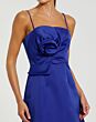 Mac Duggal 2287 Spaghetti Strap Satin Cobalt Dress