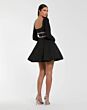 Mac Duggal 50047 Black Square Neckline Long Sleeve Dress