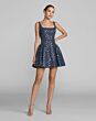 Mac Duggal 56299 Blue Square Neckline A-Line Dress