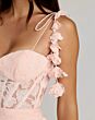 Mac Duggal 56390 Blossom Pink A-Line Illusion Corset Bodice Dress
