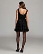 Mac Duggal 8417 Black Tiered Skirt Square Neckline Dress