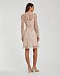 Mac Duggal 9140 Illusion Long Sleeve Ruffle Hem A-Line Dress