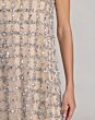 Mac Duggal 94338 Silver Nude Embellished High Neckline Dress