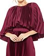 Mac Duggal 49638 Cape Sleeve Pleated Dress
