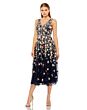 Mac Duggal 5527 Floral Beadwork V-Neck Dress