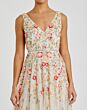 Mac Duggal 5527 Floral Beadwork V-Neck Dress