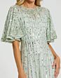 Mac Duggal 5579 Ruffle Hem Flare Sleeve Dress