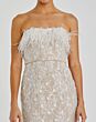 Mac Duggal 68140 Feather Neckline Strapless Dress