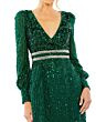 Mac Duggal 93593 Bishop Sleeve Beaded Dress