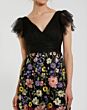 Mac Duggal 68204 Floral Skirt Ruffle Sleeve Dress