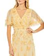 Mac Duggal 9207 Illusion Flutter Sleeve V-Neck Dress
