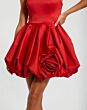 Mac Duggal 20705 Rosette Bubble Hem Strapless Short Dress