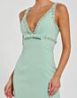 Mac Duggal 2276 Beaded V-Neck Front Bow Back Slit Formal Dress