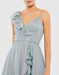 Mac Duggal 49489 Asymmetric Ruffle Hem Spaghetti Strap Dress