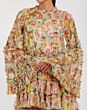Mac Duggal 8300 Bell Sleeve Floral A-Line Ruffle Short Dress