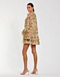Mac Duggal 8300 Bell Sleeve Floral A-Line Ruffle Short Dress