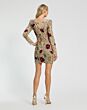 Mac Duggal 24006 Long Sleeve Illusion Neck Fitted Dress
