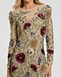 Mac Duggal 24006 Long Sleeve Illusion Neck Fitted Dress
