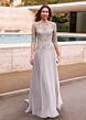 Alyce Paris 27470 Lace Bodice Three-Quarter Sleeve Dress