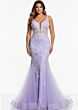 Jovani 37414 Plunging Neck Godet Skirt Dress