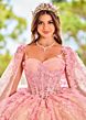 Princesa by Ariana Vara PR30158 Cape Sleeve Corset Quince Gown