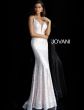 Jovani 66383 Plunging V-Neck Sequin Long Party Dress