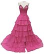 Ava Presley 26407 Layered Skirt Embellished Top Dress