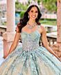 Princesa by Ariana Vara PR30158 Cape Sleeve Corset Quince Gown